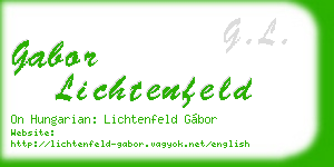 gabor lichtenfeld business card